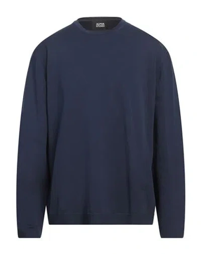 Alpha Studio Man Sweater Midnight Blue Size 48 Polypropylene