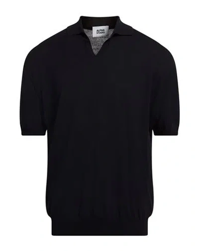 Alpha Studio Man Sweater Midnight Blue Size 50 Cotton