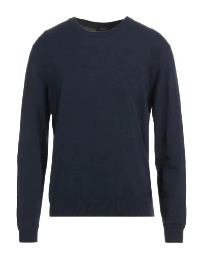Alpha Studio Man Sweater Midnight Blue Size L Viscose, Nylon, Wool, Cashmere, Polyester