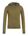Alpha Studio Man Sweater Military Green Size 36 Merino Wool