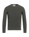 Alpha Studio Man Sweater Military Green Size 38 Cotton, Polyester