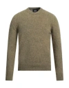 Alpha Studio Man Sweater Military Green Size 38 Wool