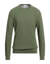 Alpha Studio Man Sweater Military Green Size 42 Cotton, Polyamide