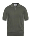 Alpha Studio Man Sweater Military Green Size 44 Cotton