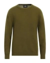 Alpha Studio Man Sweater Military Green Size 44 Wool