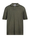 Alpha Studio Man Sweater Military Green Size 48 Cotton