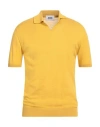Alpha Studio Man Sweater Mustard Size 44 Cotton In Yellow