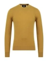 Alpha Studio Man Sweater Ocher Size 42 Wool In Yellow