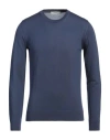 Alpha Studio Man Sweater Navy Blue Size 44 Merino Wool