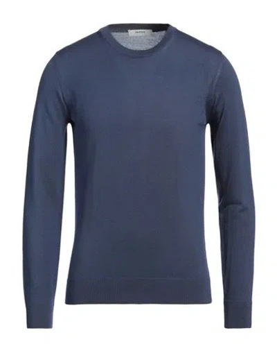 Alpha Studio Man Sweater Navy Blue Size 44 Merino Wool