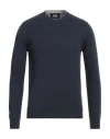 Alpha Studio Man Sweater Navy Blue Size 40 Geelong Wool