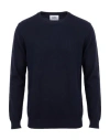Alpha Studio Man Sweater Navy Size 42 Merino Wool In Blue