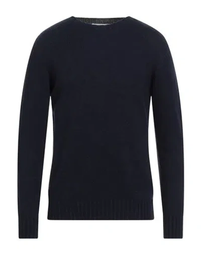 Alpha Studio Man Sweater Navy Size 44 Recycled Wool, Ecovero Viscose, Recycled Polyamide, Recycled C In Blue