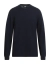 Alpha Studio Man Sweater Navy Size 44 Recycled Wool, Wool, Recycled Polyamide, Polyamide, Elastane In Blue