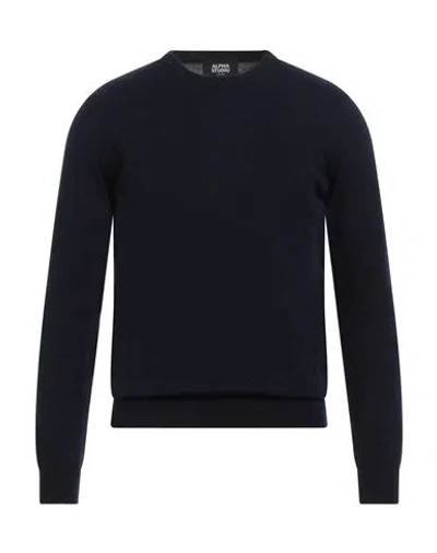 ALPHA STUDIO ALPHA STUDIO MAN SWEATER NAVY SIZE 46 CASHMERE