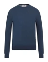 Alpha Studio Man Sweater Navy Size 46 Cotton In Navy