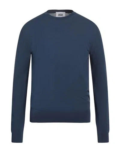 Alpha Studio Man Sweater Navy Size 46 Cotton