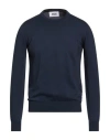 Alpha Studio Man Sweater Navy Size 50 Cotton In Blue