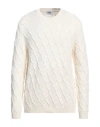 Alpha Studio Man Sweater Off White Size 42 Cotton, Polyamide In Off White