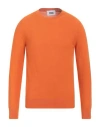 Alpha Studio Man Sweater Orange Size 38 Cotton