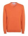 Alpha Studio Man Sweater Orange Size 40 Cotton