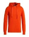 Alpha Studio Man Sweater Orange Size 42 Wool In Red