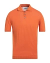 Alpha Studio Man Sweater Orange Size 44 Cotton