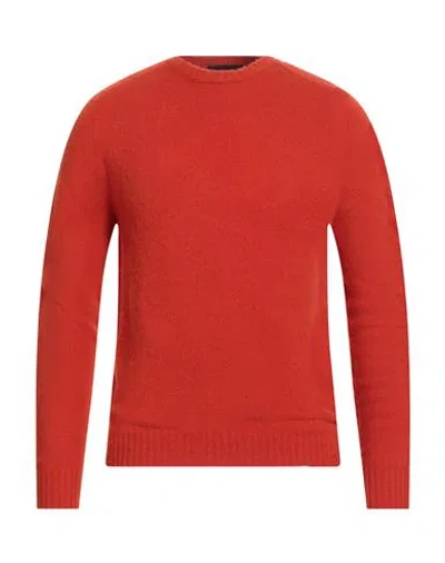 Alpha Studio Man Sweater Orange Size 46 Geelong Wool