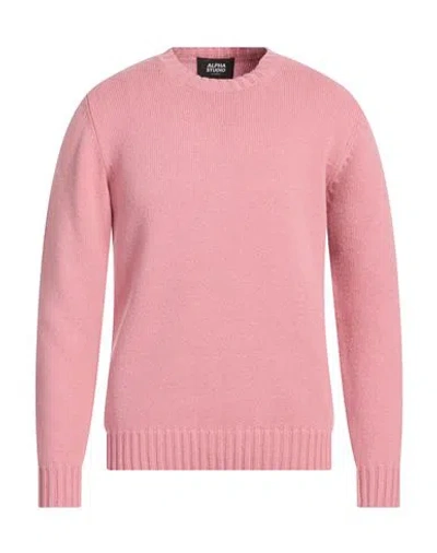 Alpha Studio Man Sweater Pink Size 40 Cashmere