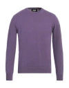 Alpha Studio Man Sweater Purple Size 38 Cashmere