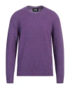 Alpha Studio Man Sweater Purple Size 40 Wool