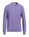 Alpha Studio Man Sweater Purple Size 42 Cotton