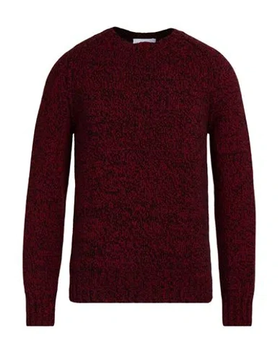 Alpha Studio Man Sweater Red Size 36 Wool In Burgundy