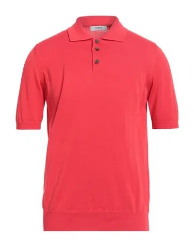 Alpha Studio Man Sweater Red Size 40 Cotton