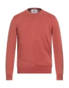 Alpha Studio Man Sweater Rust Size 40 Cotton