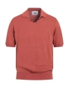 Alpha Studio Man Sweater Rust Size 44 Cotton