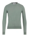 Alpha Studio Man Sweater Sage Green Size 36 Cotton