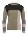 Alpha Studio Man Sweater Sage Green Size 40 Wool In Sage Green