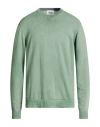 Alpha Studio Man Sweater Sage Green Size 44 Cotton In Green