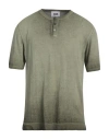 Alpha Studio Man Sweater Sage Green Size 50 Cotton