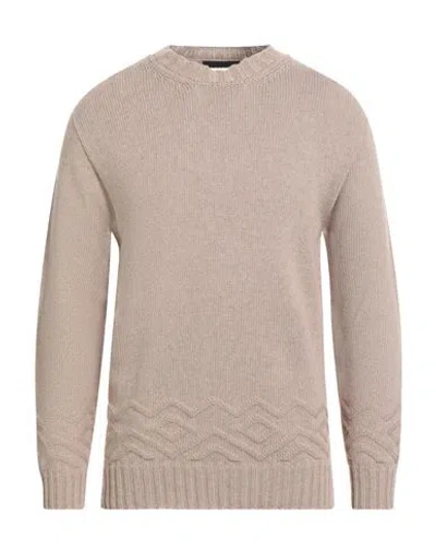 Alpha Studio Man Sweater Sand Size 42 Wool, Viscose, Polyamide In Neutral