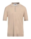 Alpha Studio Man Sweater Sand Size 44 Linen, Cotton In Beige
