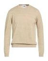 Alpha Studio Man Sweater Sand Size 46 Hemp In Neutral