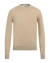Alpha Studio Man Sweater Sand Size 50 Cotton In Beige