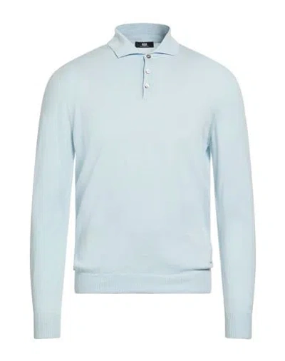 Alpha Studio Man Sweater Sky Blue Size 40 Cotton, Cashmere