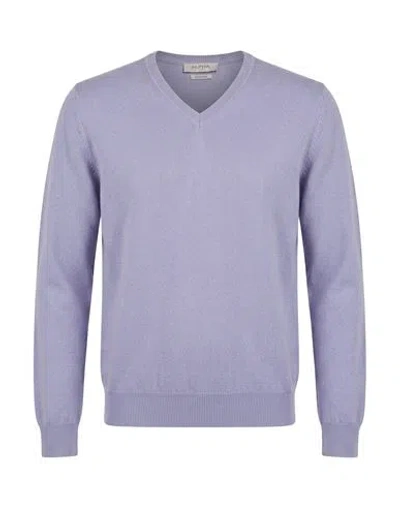 Alpha Studio Man Sweater Sky Blue Size 44 Cashmere