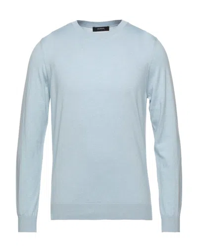 Alpha Studio Sweaters In Blue