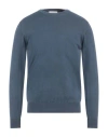 Alpha Studio Man Sweater Slate Blue Size 38 Cotton