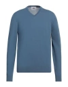 Alpha Studio Man Sweater Slate Blue Size 40 Cotton
