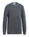Alpha Studio Man Sweater Slate Blue Size 40 Polyester, Polyamide